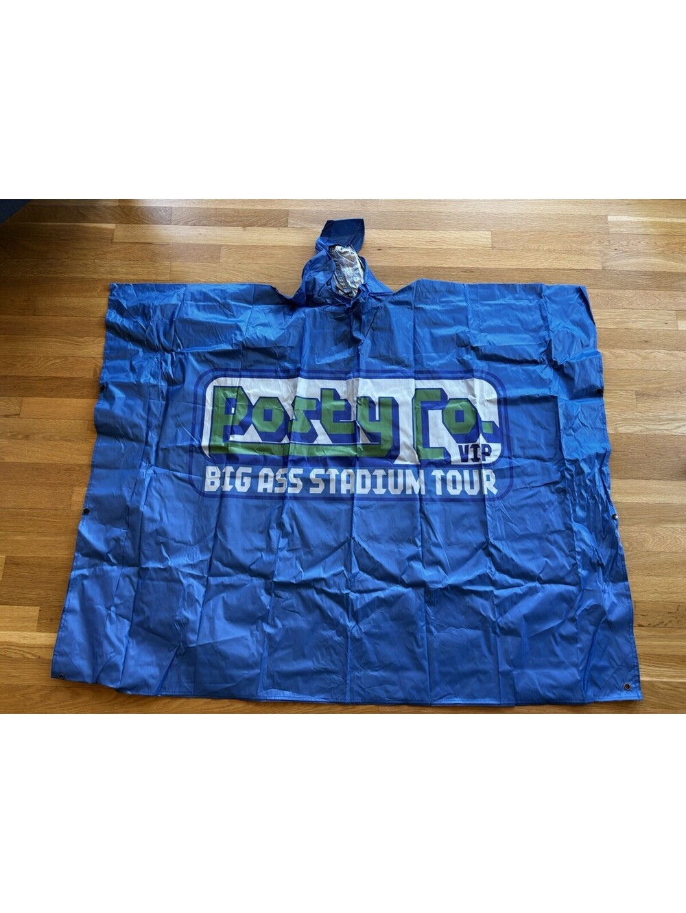 Post Malone Big Ass Stadium Tour VIP Rain Poncho Hooded Blue 2025 Concert